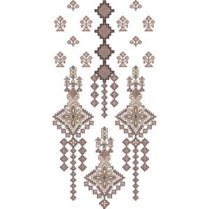 Flower Neck Embroidery NED5077-24
