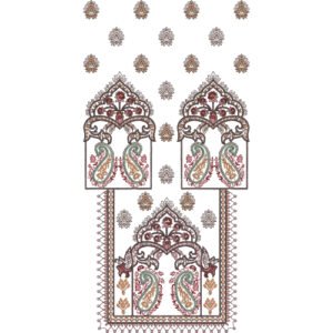 Unique Neck Embroidery NED5084-24