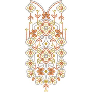 Flower Neck Embroidery NED5086-24