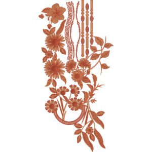 Flower Neck Embroidery NED5095-24