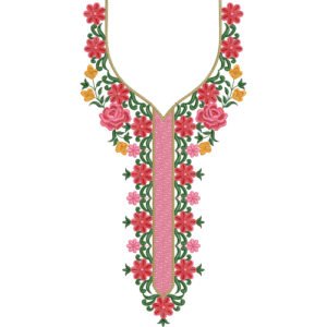 Flower Neck Embroidery NED6043-24