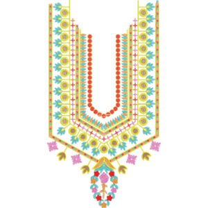 Flower Neck Embroidery NED6051-24