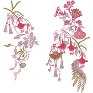 Unique Neck Embroidery NED6058-24