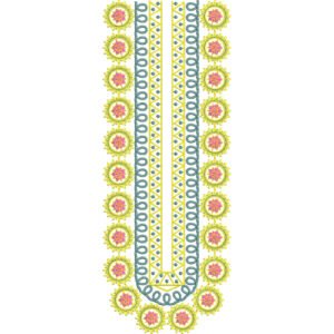 Flower Neck Embroidery NED6060-24