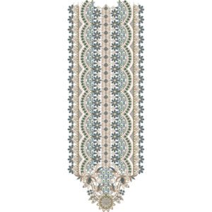 Flower Neck Embroidery NED6101-25