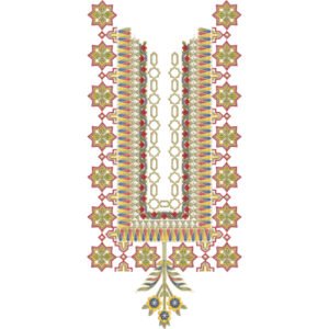 Flower Neck Embroidery NED6122-25