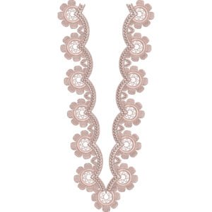 Flower Neck Embroidery NED6166-25