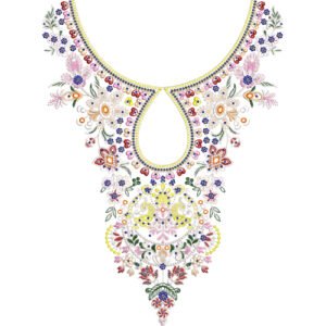 Unique Neck Embroidery NED6182-25