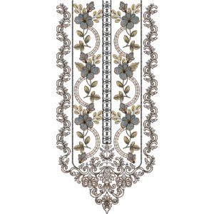 Flower Neck Embroidery NED6218-25