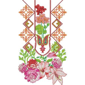 Flower Neck Embroidery NED6231-25