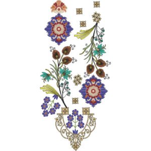 Unique Neck Embroidery NED6238-25