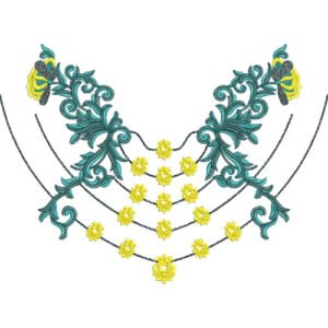 Flower Neck Embroidery NED6249-25