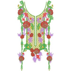Flower Neck Embroidery NED6265-25