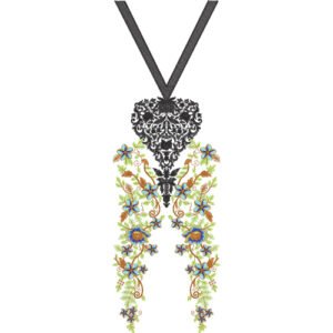 Flower Neck Embroidery NED6304-25