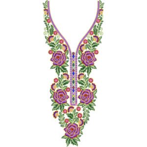 Flower Neck Embroidery NED6331-25