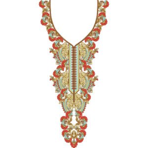 Flower Neck Embroidery NED6373-25