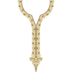 Flower Neck Embroidery NED6411-25