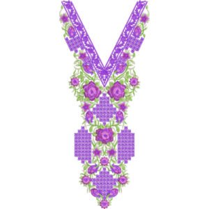 Flower Neck Embroidery NED6420-25
