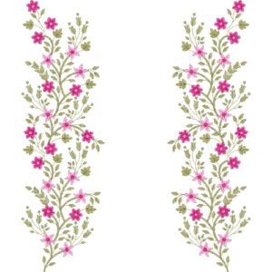 Flower Neck Embroidery NED6438-25