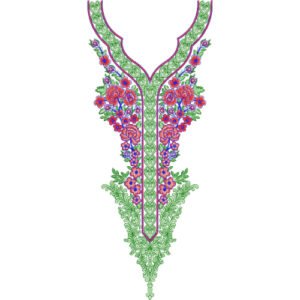 Flower Neck Embroidery NED6447-25