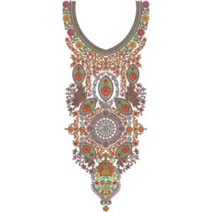 Unique Neck Embroidery NED6454-25