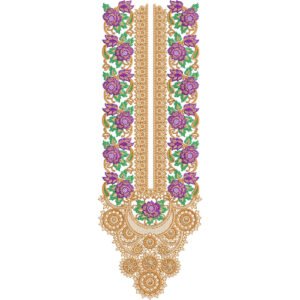 Flower Neck Embroidery NED6479-25