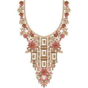 Unique Neck Embroidery NED6523-25