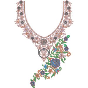 Unique Neck Embroidery NED6529-25
