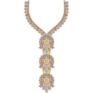 Beautiful Neck Embroidery NED6554-25