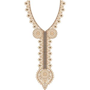 Flower Neck Embroidery NED6557-25