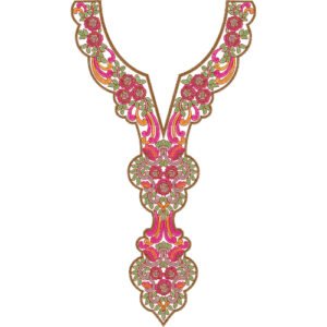 Flower Neck Embroidery NED6609-25