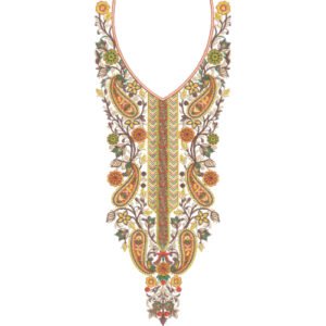 Flower Neck Embroidery NED6618-25