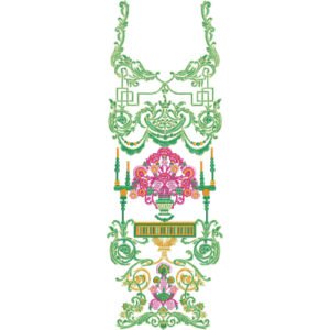 Embroidery Neck Design NED6630-25