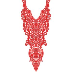 Unique Neck Embroidery NED6654-25
