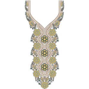 Flower Neck Embroidery NED6711-25