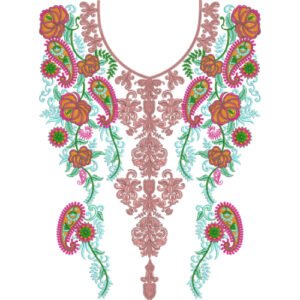Flower Neck Embroidery NED6763-25