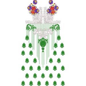 Flower Neck Embroidery NED6771-25