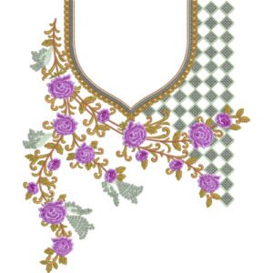 Flower Neck Embroidery NED6799-25