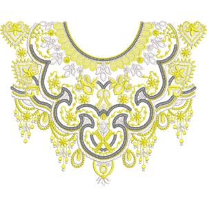 Unique Neck Embroidery NED6814-25