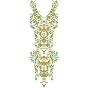 Flower Neck Embroidery NED6833-25