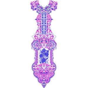 Unique Neck Embroidery NED6838-25