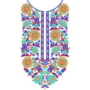Flower Neck Embroidery NED6849-25