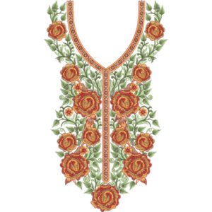 Flower Neck Embroidery NED7007-25