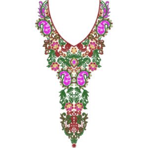 Flower Neck Embroidery NED7016-25