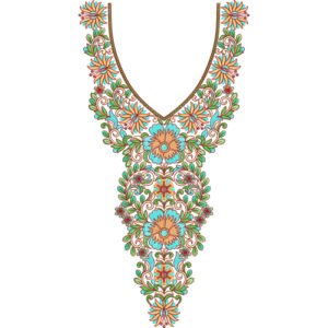 Unique Neck Embroidery NED7023-25
