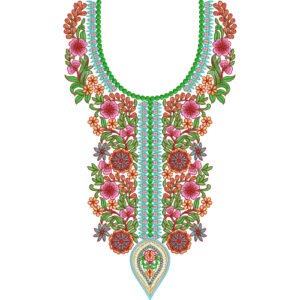 Flower Neck Embroidery NED7025-25