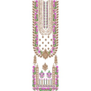 Flower Neck Embroidery NED7034-25