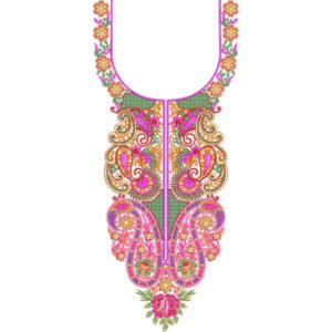 Unique Neck Embroidery NED7039-25