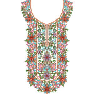 Flower Neck Embroidery NED7058-25