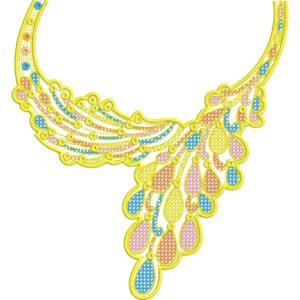 Beautiful Neck Embroidery NED7073-25
